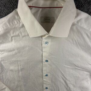 Eton Contemporary 17 Button Up Shirt White Long Sleeve Men Cotton Woven Designer